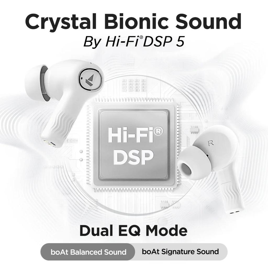 boAt Nirvana Ion | Bluetooth Wireless Earbuds with Crystal Bionic Sound powered by HiFi®️ DSP, 120 Hours Playback, Dual EQ Modes, Quad Mics with ENx™ Technology — photo 9