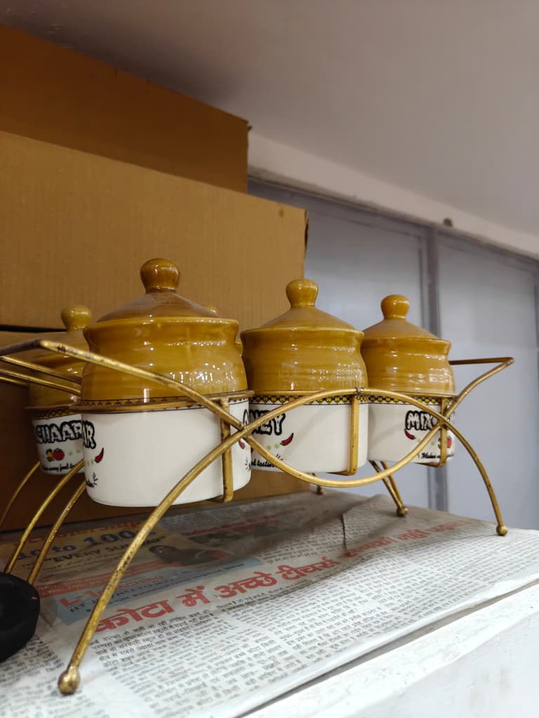 Golden Tea Kettle | Ceramic | Gold | Kitchen & Dining