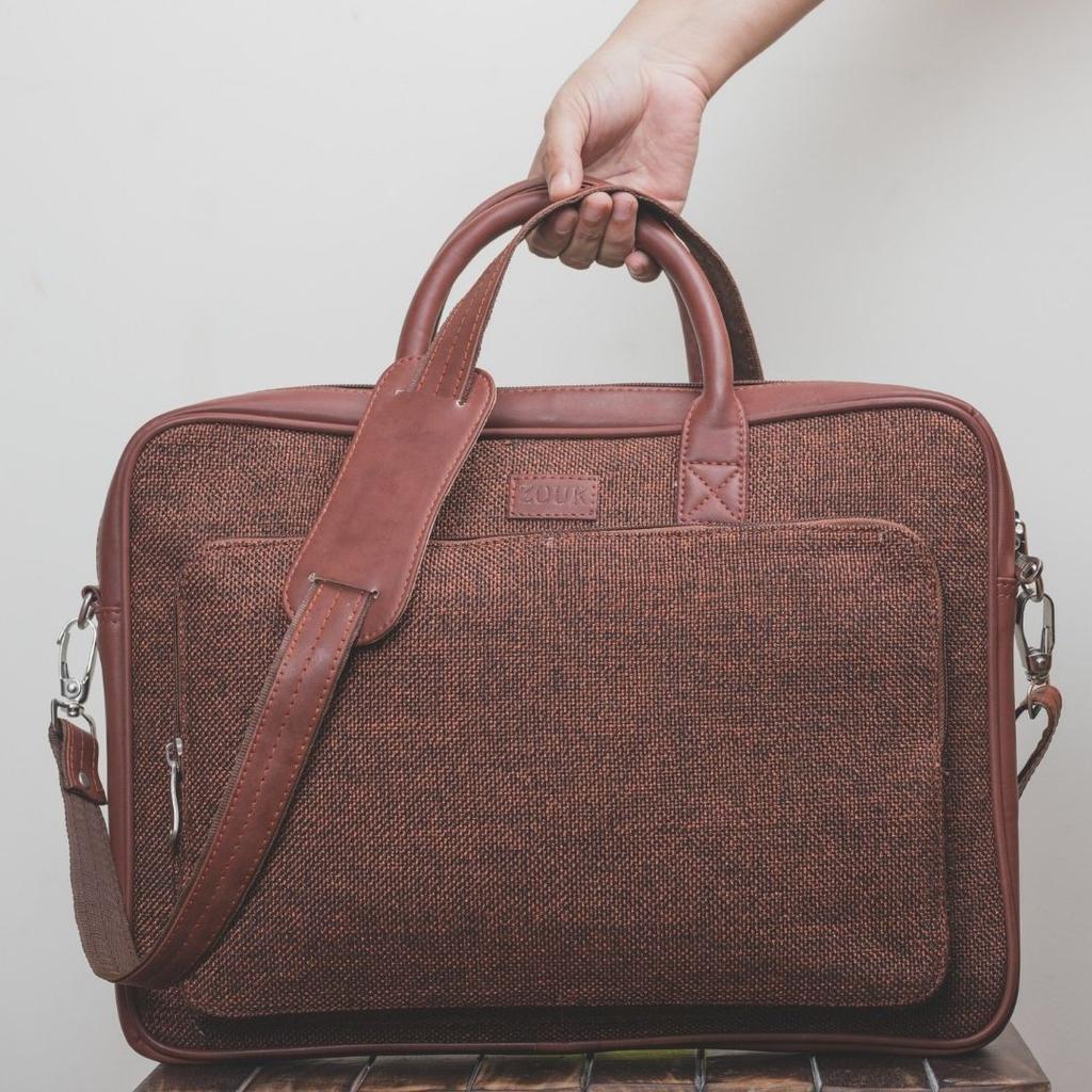 Brown Metal Laptop Bag