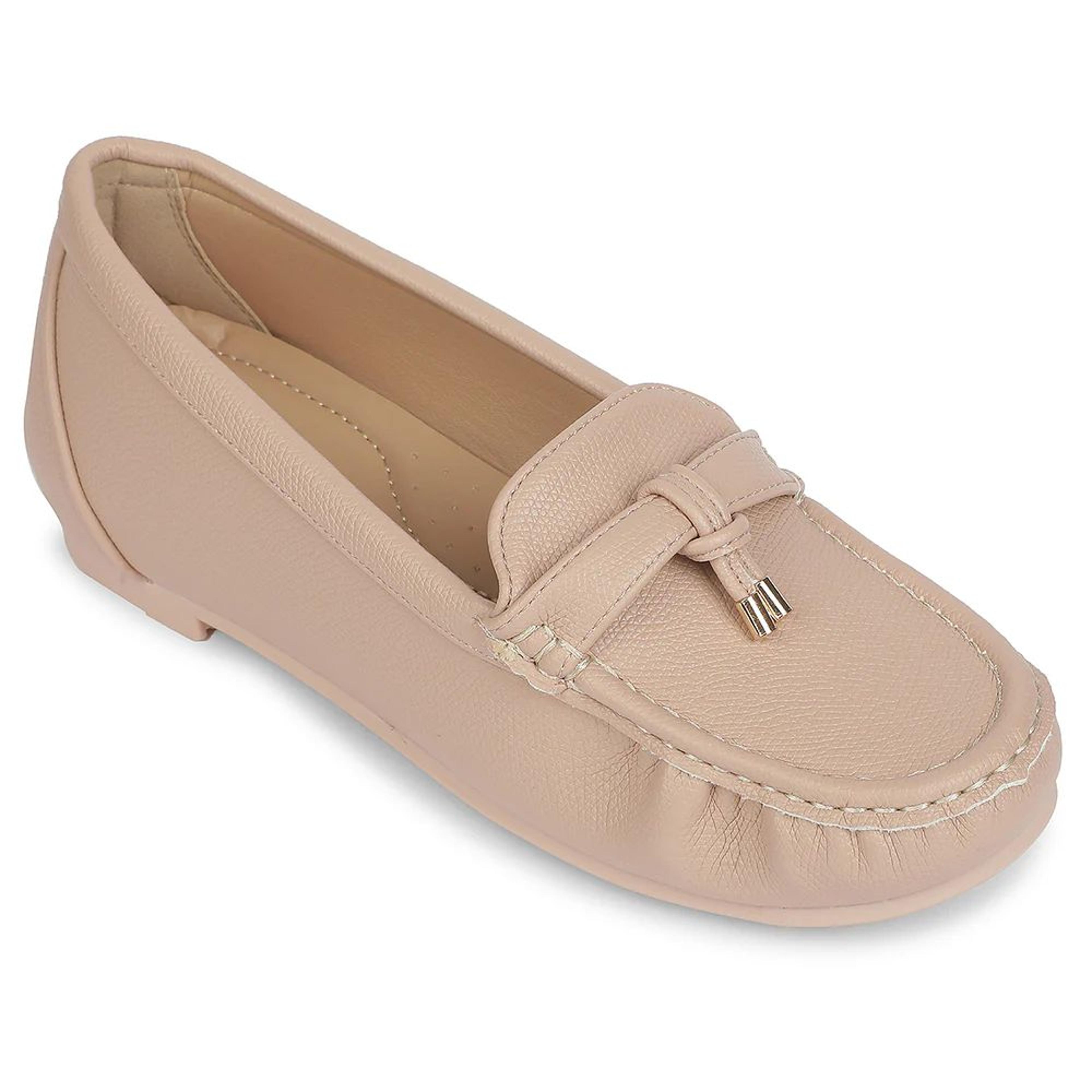 Healers Beige Casual Flat Ballerina for Women ZQ-FDBL-13 by Liberty