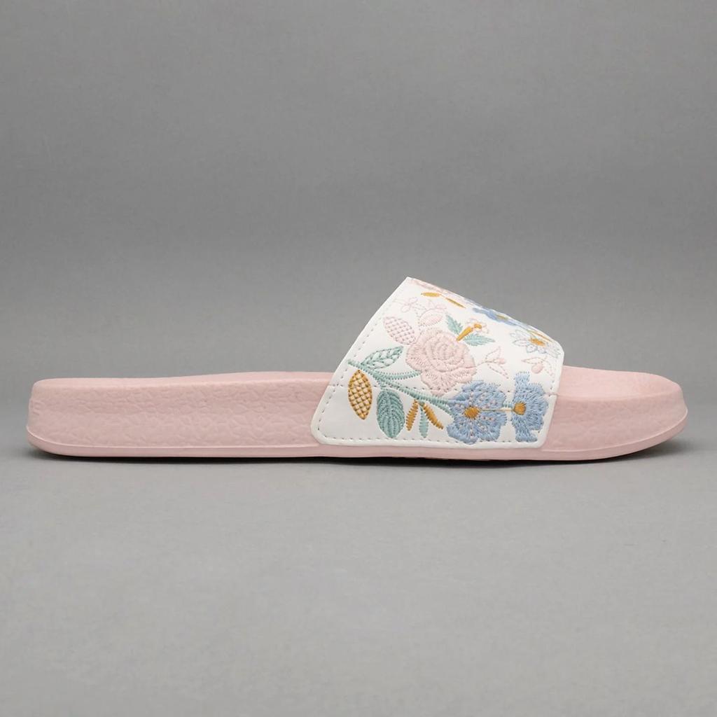 Sliders Flip-Flop for Women in Baby Pink | Casual Pool Sliders. — photo 2