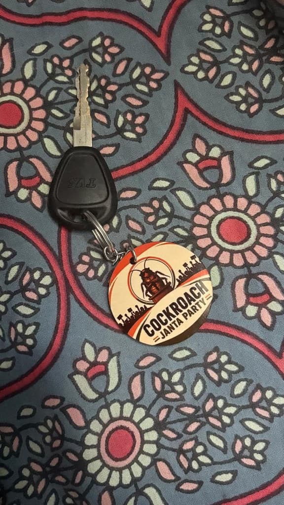 Cockroach Janta Party Satirical Keychain