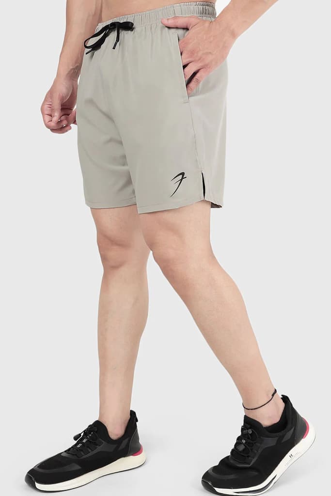 2 in 1 Compression Shorts Beige — S