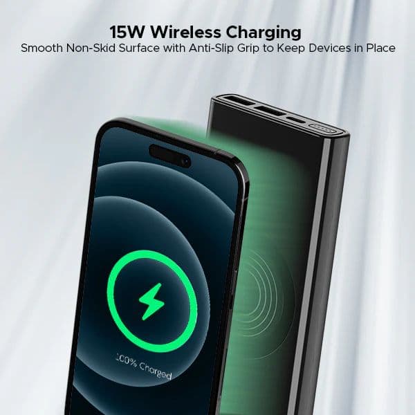 boAt EnergyShroom PB310 Wireless Pro | Powerbank with 15W Wireless Charging, 22.5W Wired Fast Charging, 12 Layer Smart IC Protection — photo 3