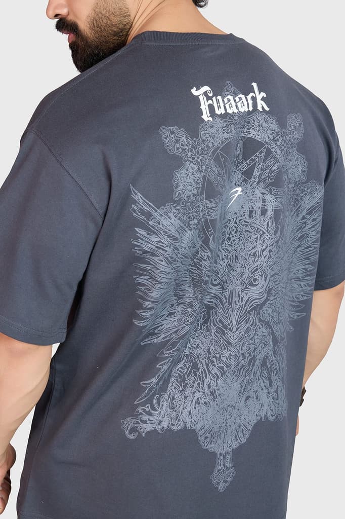 Eagle Oversized T-shirt Dark Grey — photo 6