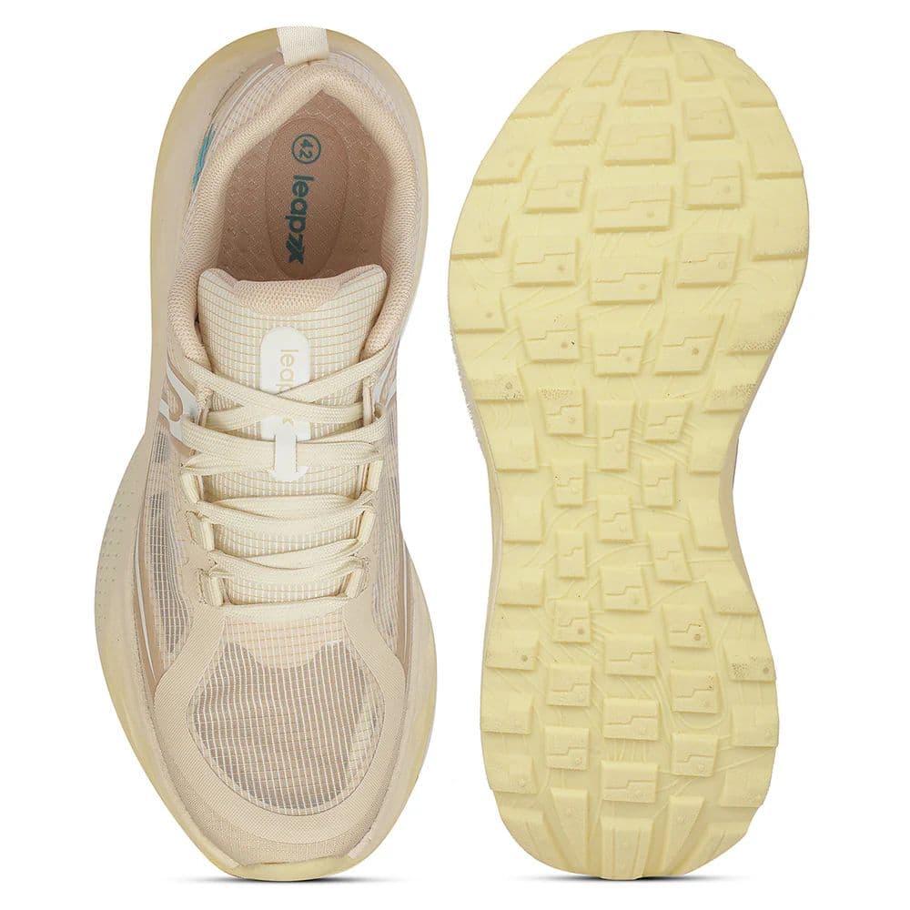 LEAP7X ZQ-WFM-06 Beige Sports Non Lacing Walking Shoes for Men by Liberty — photo 4