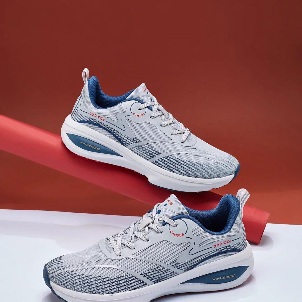 GLITCH Grey Men's Running Shoes