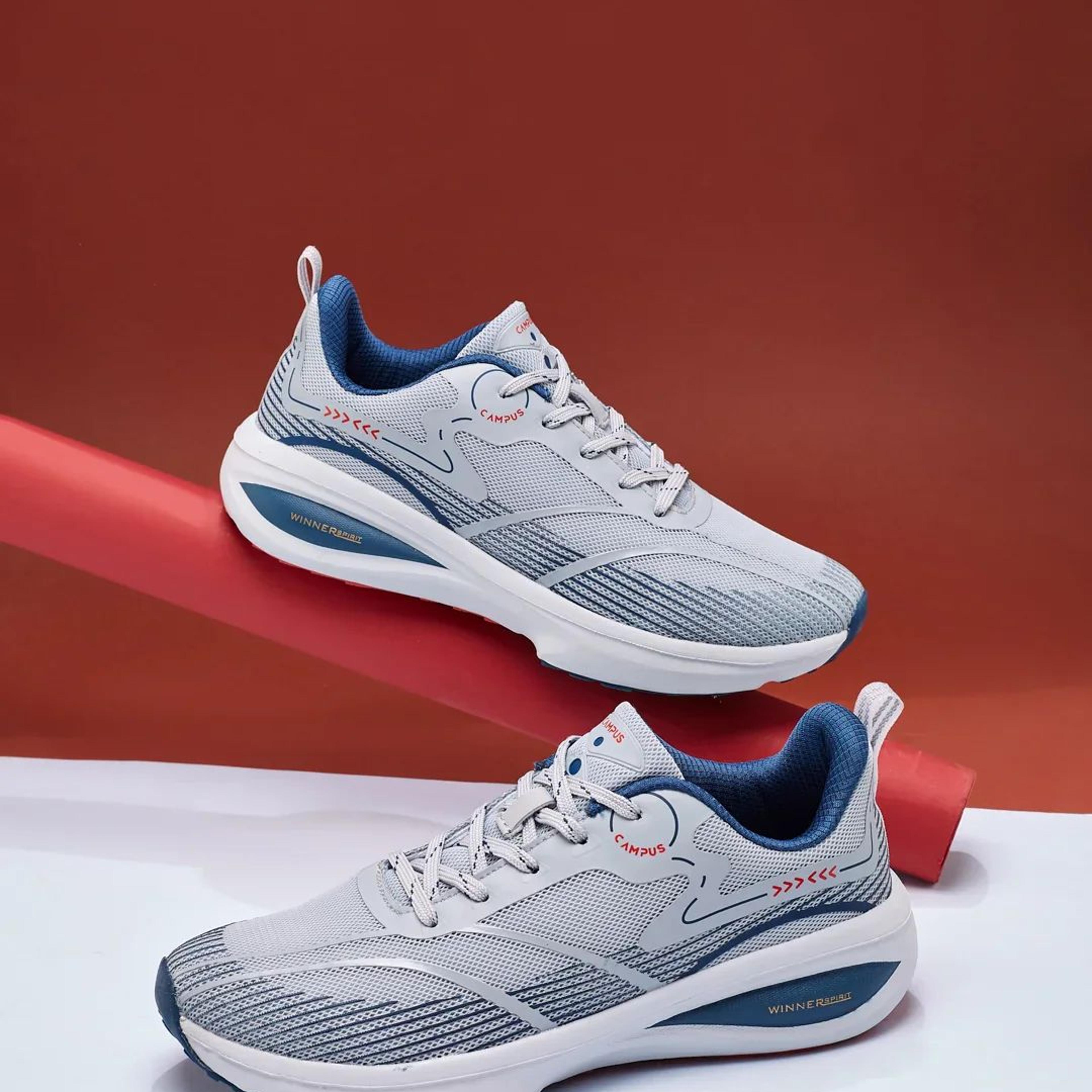 GLITCH Grey Men's Running Shoes