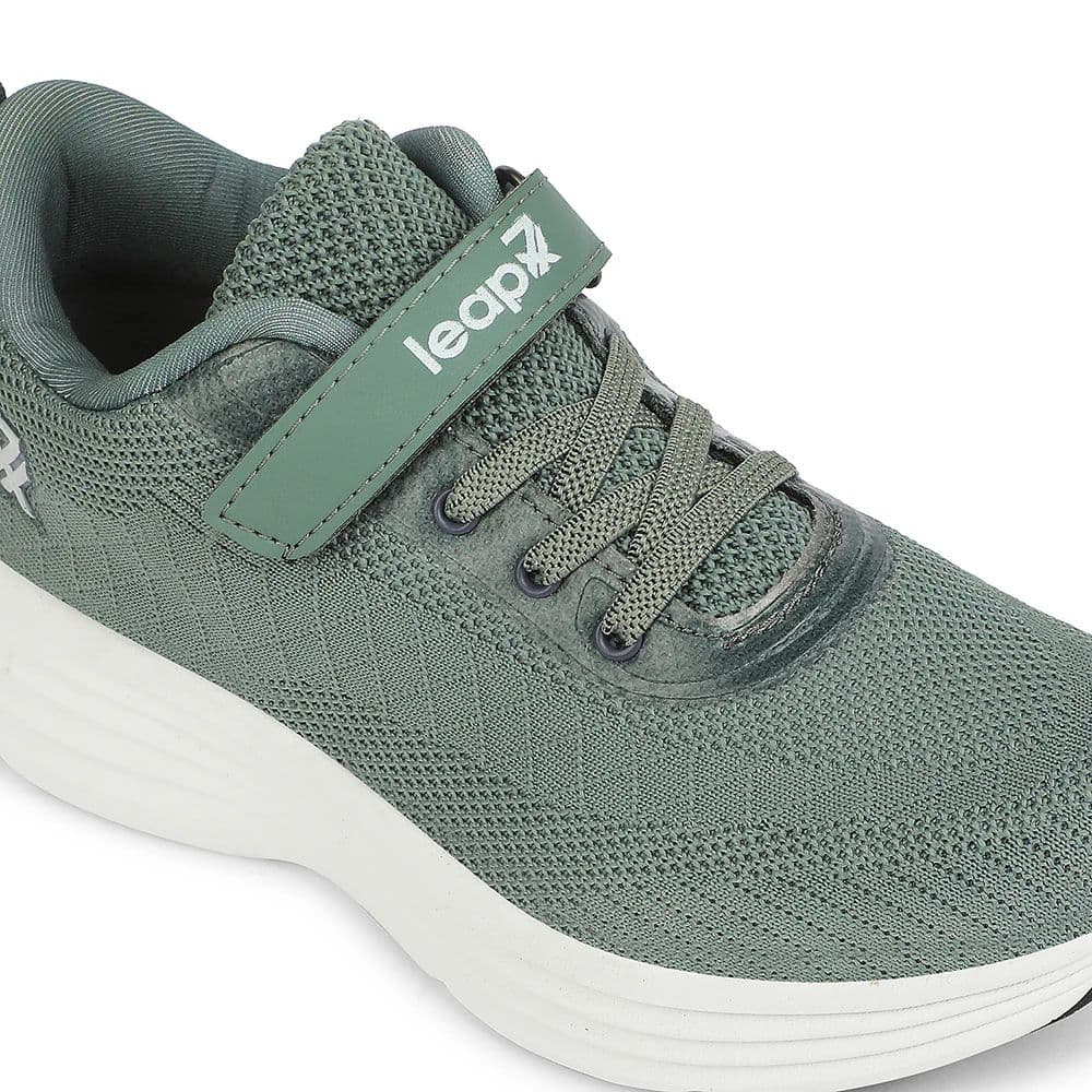 LEAP7X Olive Green Sports Non Lacing Walking Shoes for Kids COVER-04 by Liberty — photo 5