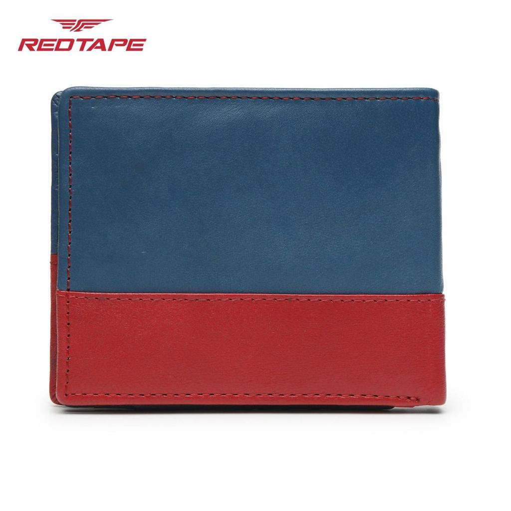 Men’s L.Blue Red Colorblocked Genuine Leather Wallet — photo 8