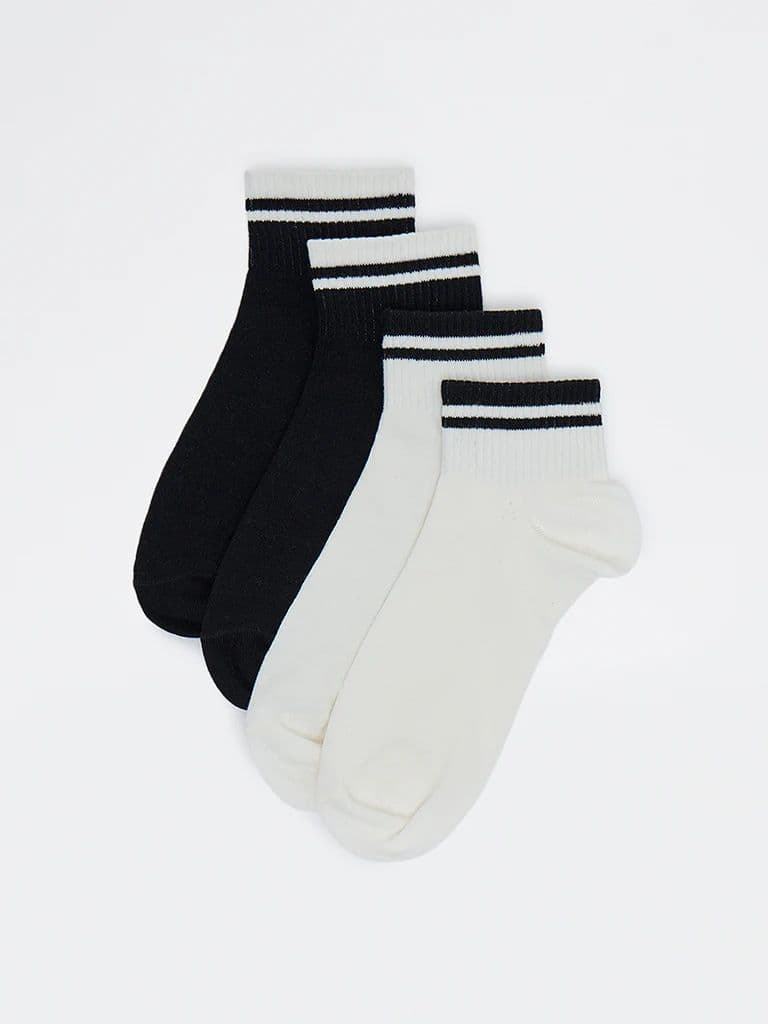 Wunderlove Black Cotton-Blend Socks - Pack of 2 — photo 3