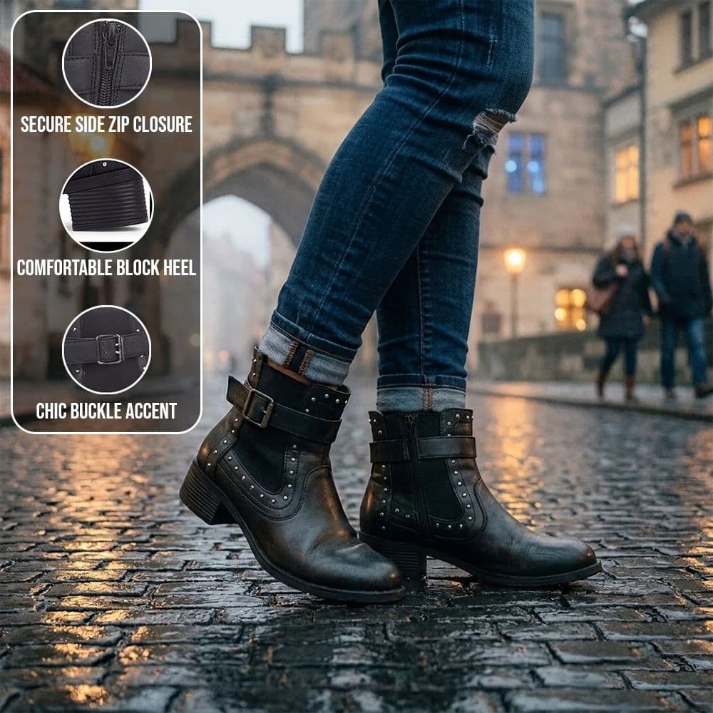 Senorita Black Casual Non Lacing Boots for Women BOOST-1E By Liberty — photo 3