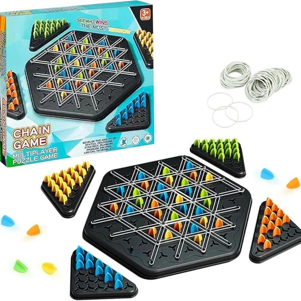 TRIANGLE TWIST – Strategic Fidget Puzzle Board Game with Rubber Bands — photo 2