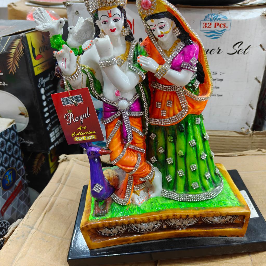 Hindu God Statue | Marble | Gold | Green