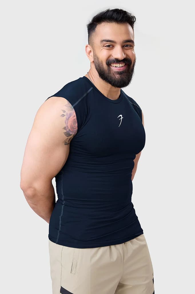 Compression Sleeveless Tank Navy