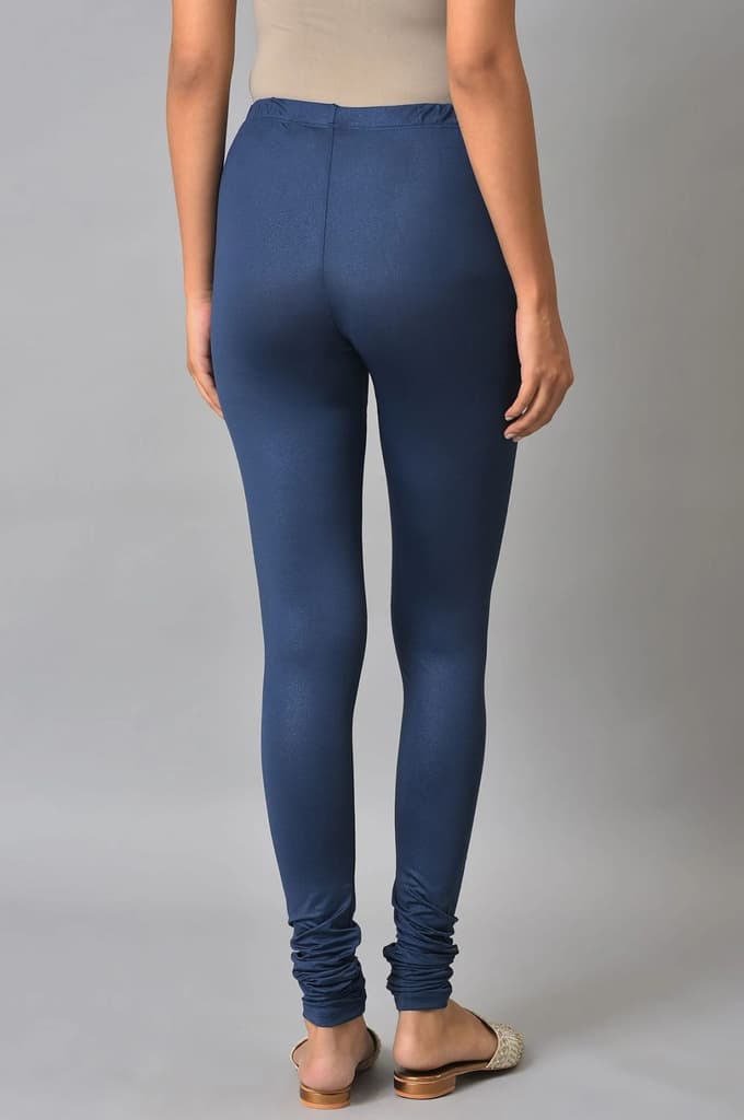 Blue Poly Lycra Women Churidar — photo 2