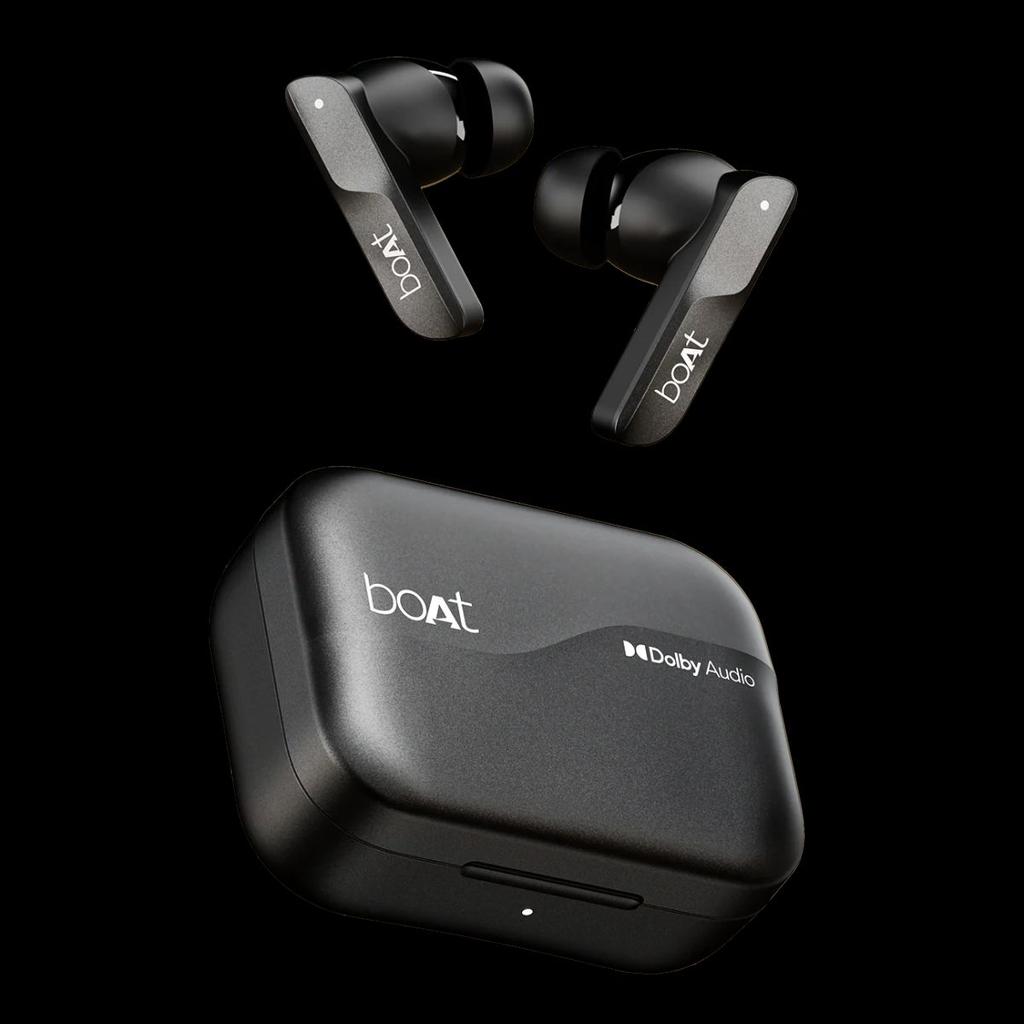 boAt Airdopes 800 | Wireless Earbuds with 40 Hours Playback,Dolby Audio, BEAST™ Mode, ASAP™ Charge, ENx™ Technology — Interstellar Black