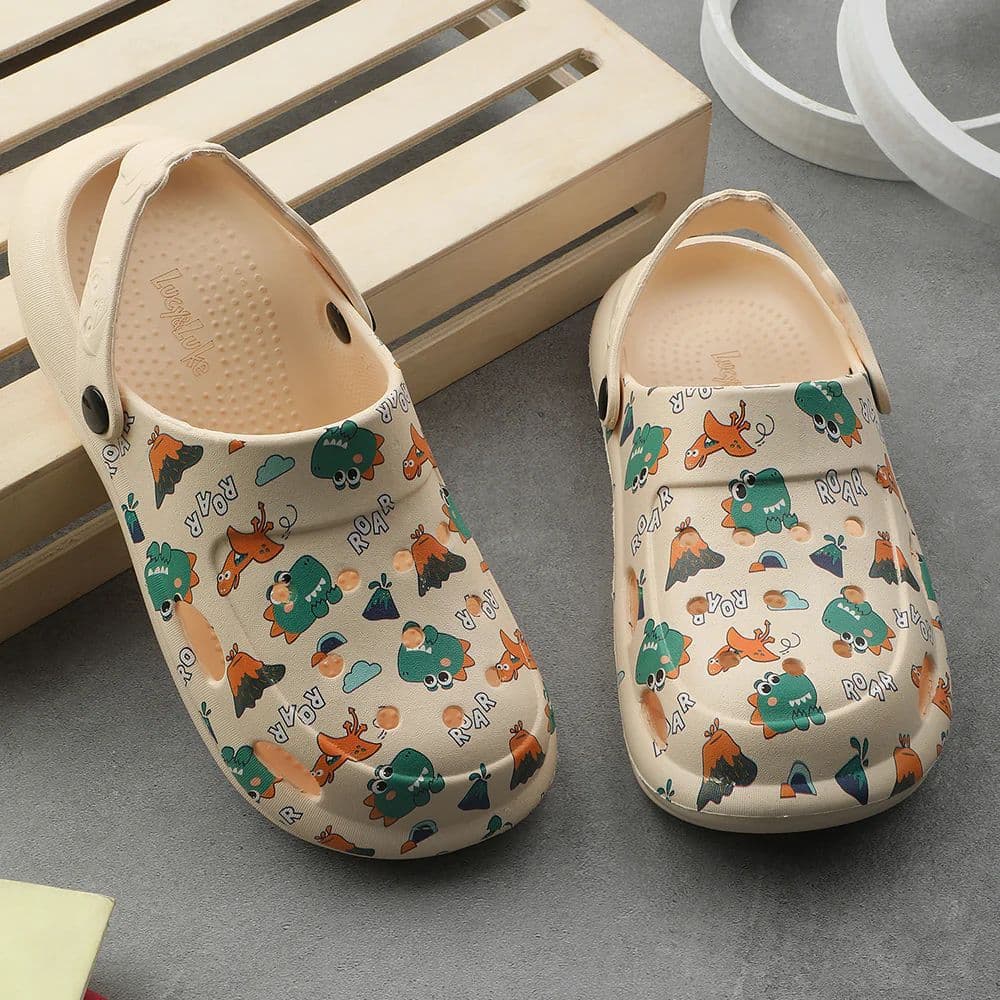Lucy & Luke Beige Casual Slingback Printed Clogs For Kids ALEX-K2E By Liberty — photo 4
