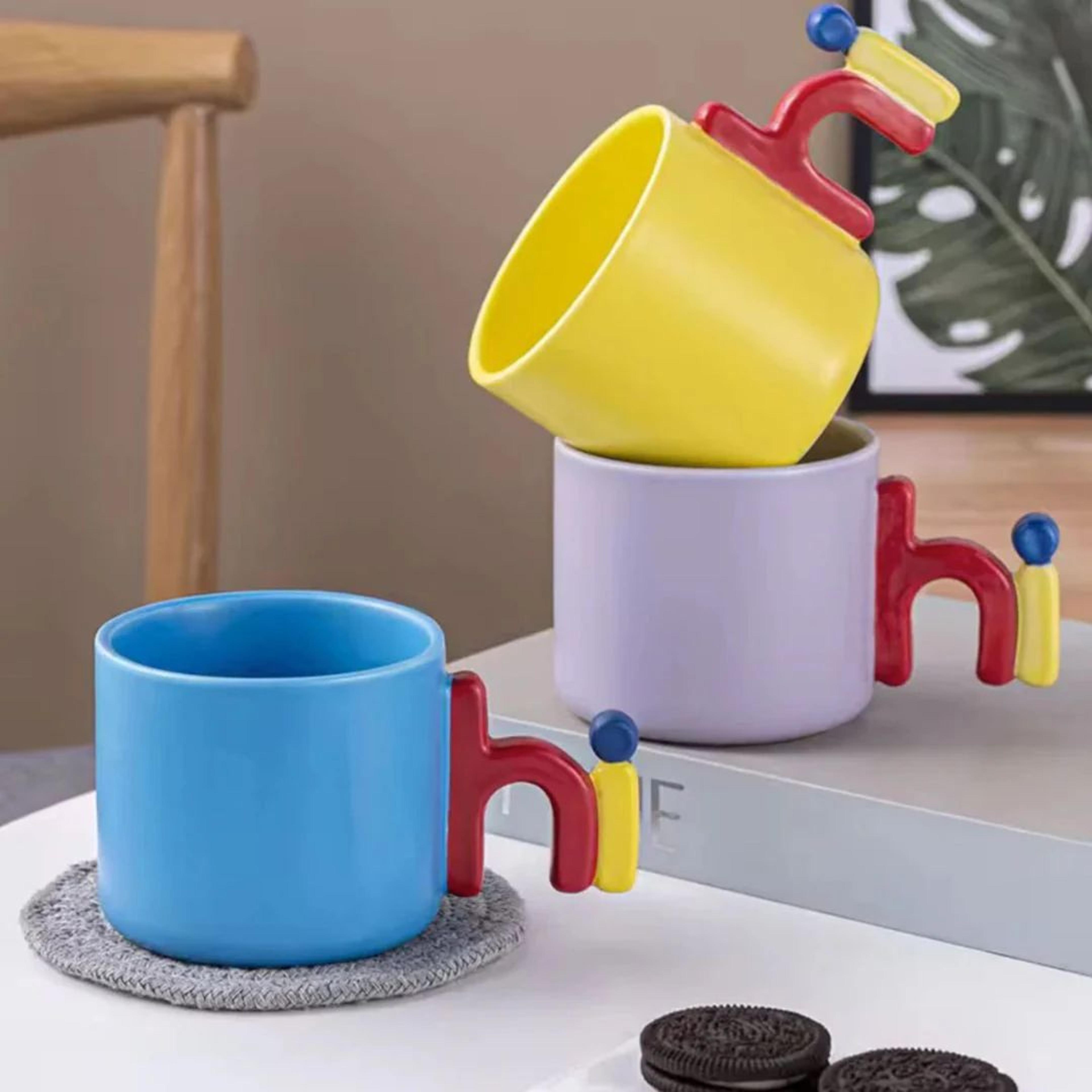 Say Hi Mug – Pop Color Ceramic Conversation Starter