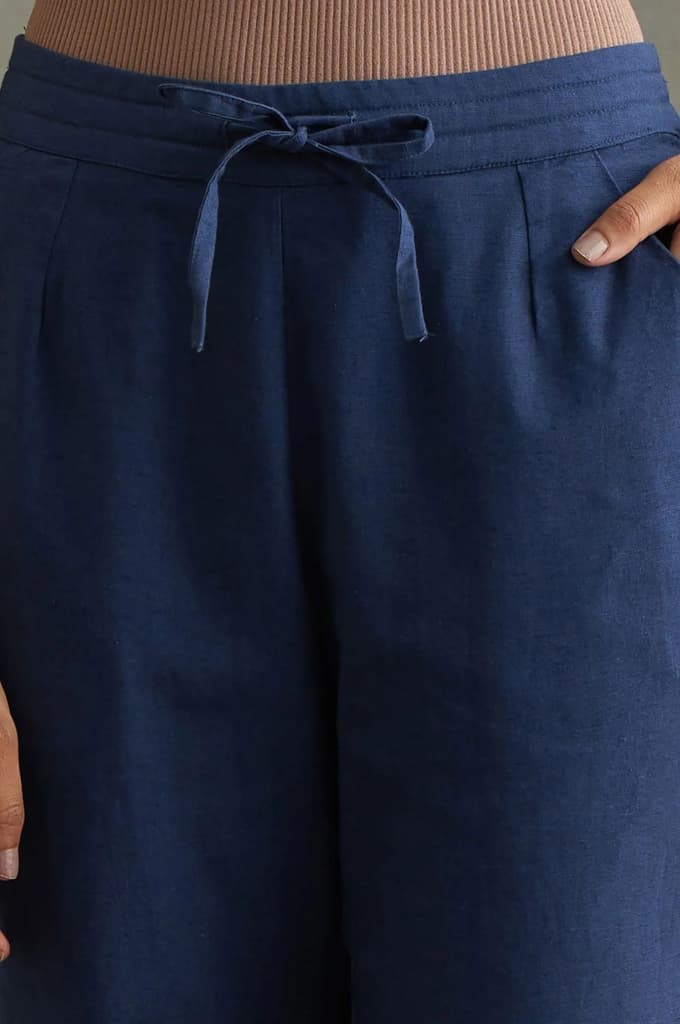 Indigo Solid Straight Pants — photo 6