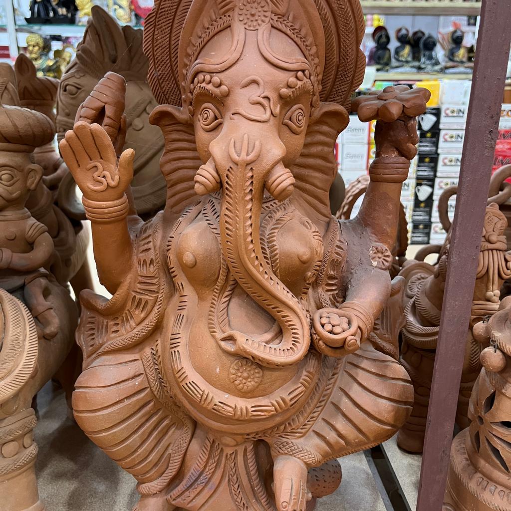 Ganesha Statue | Sculpture | Wood | Brown