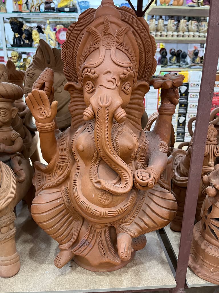 Ganesha Statue | Sculpture | Wood | Brown