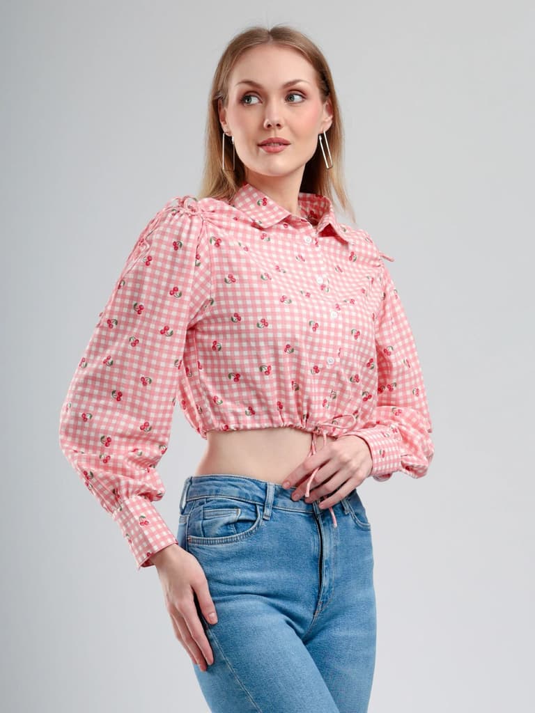 Cory Edge Athena Full sleeve top- Cherry pink — photo 2