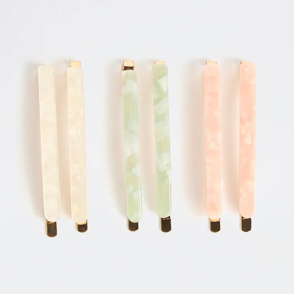 Westside Accessories Multicolour Acrylic Fancy Clips – Pack of 6