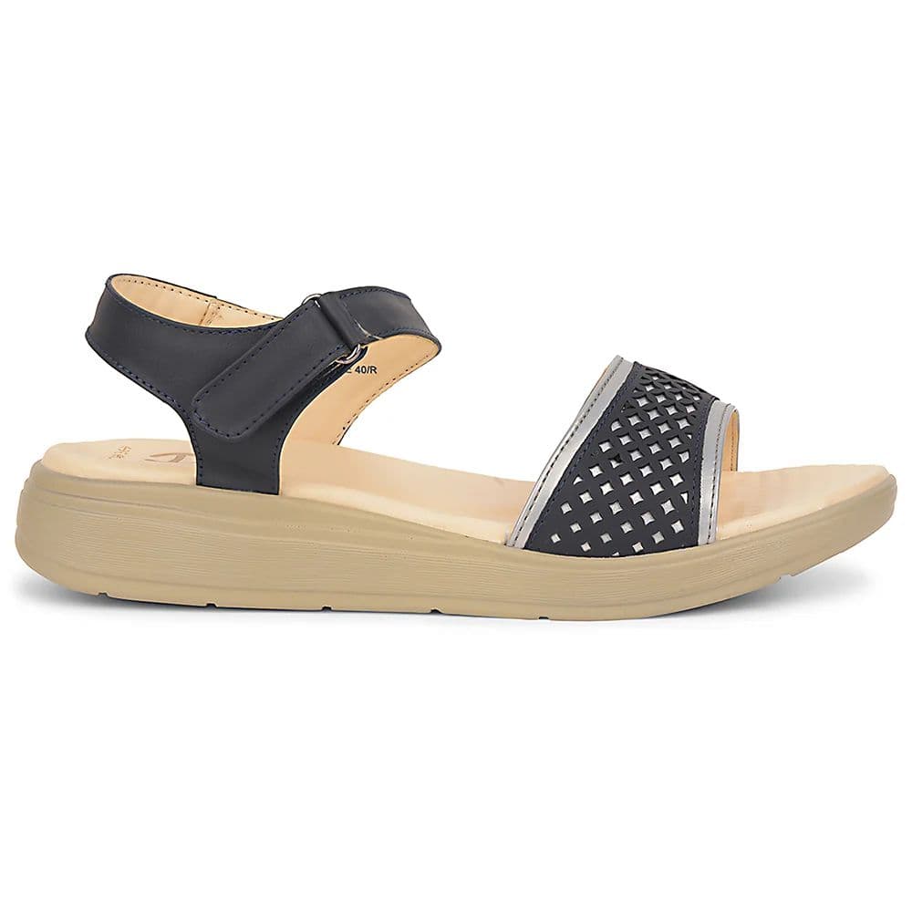 Healers Navy Blue Casual Sandal For Women SOFTER-6W By Liberty — photo 2