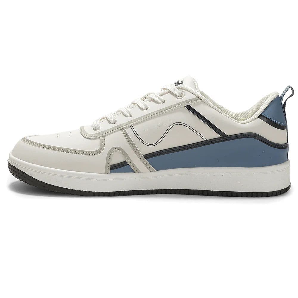 LEAP7X White Casual Lacing Sneakers for Men SNOOKEY-1E by Liberty — photo 5