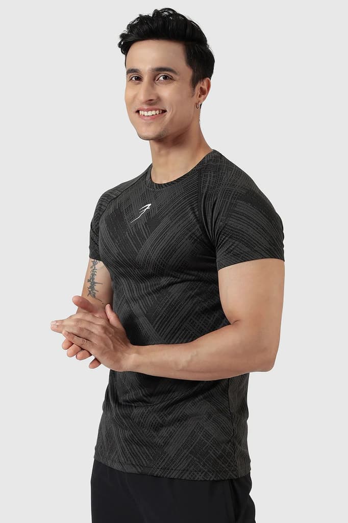 Ozone Jacquard T-shirt Black — photo 2