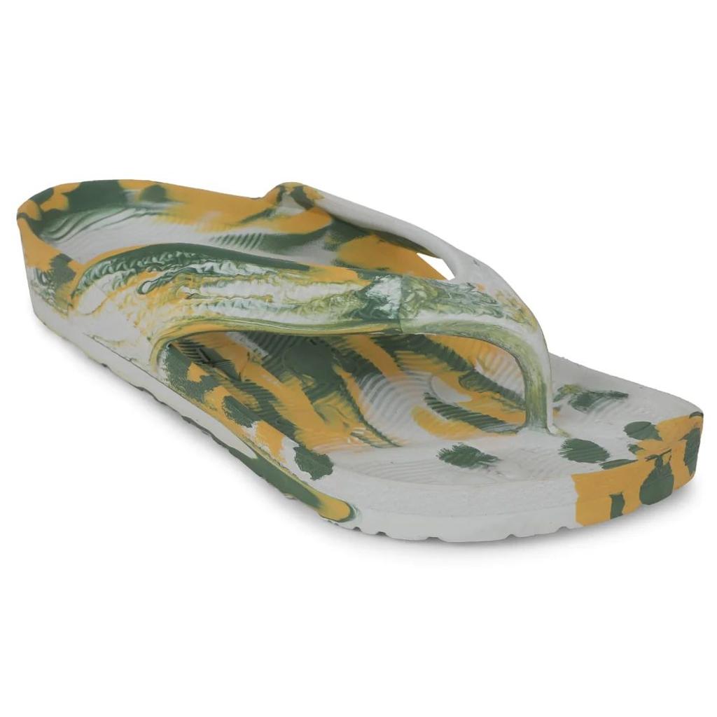A-HA Yellow Casual Slipper For Men HAPPYFEET1 By Liberty