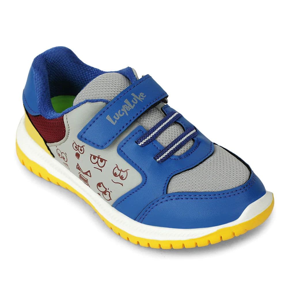 Lucy & Luke Royal Blue Sports Non Lacing Walking Shoes for Kids JAMIE-K5E by Liberty — 5C/22 / Royal Blue
