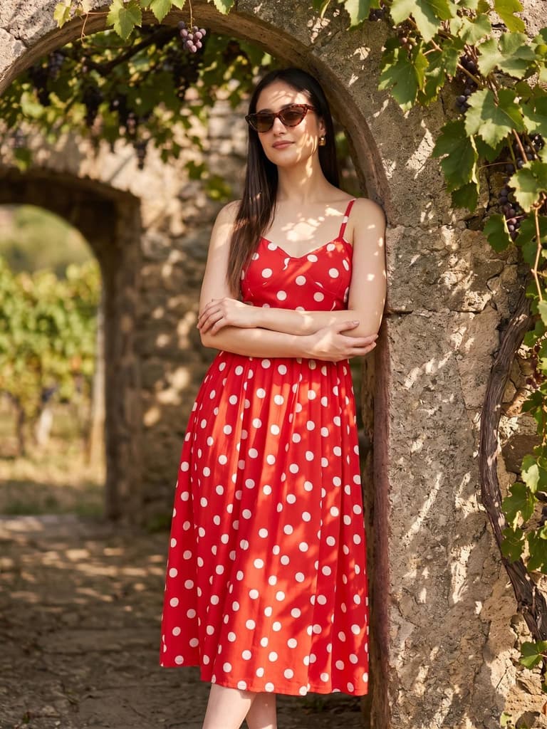 Azira Polka dot Midi Dress — photo 3