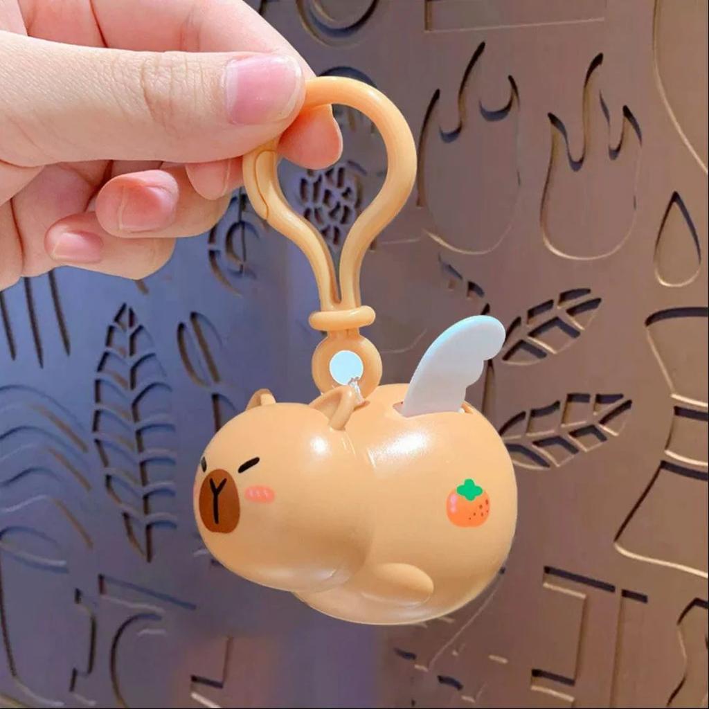 Flap Wings Novelty Keychain | Cute Animal Keychain — Capybara
