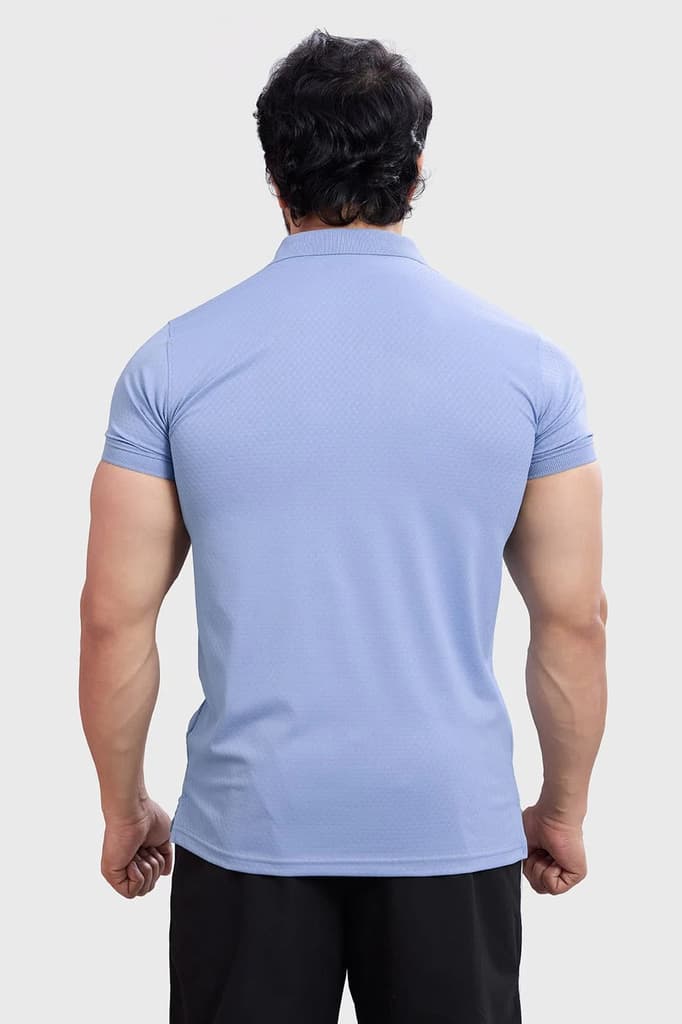 Wave Polo T-shirt Light Blue — photo 7