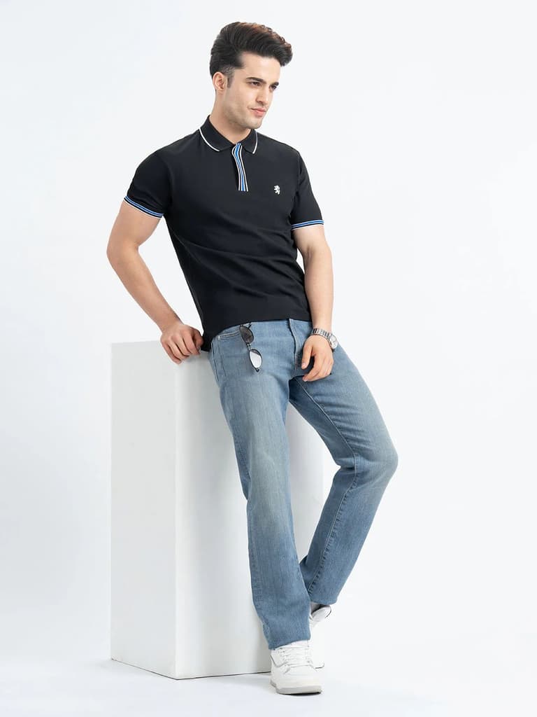 Polo T Shirts for Men in Black | Half Sleeve T Shirt — photo 5