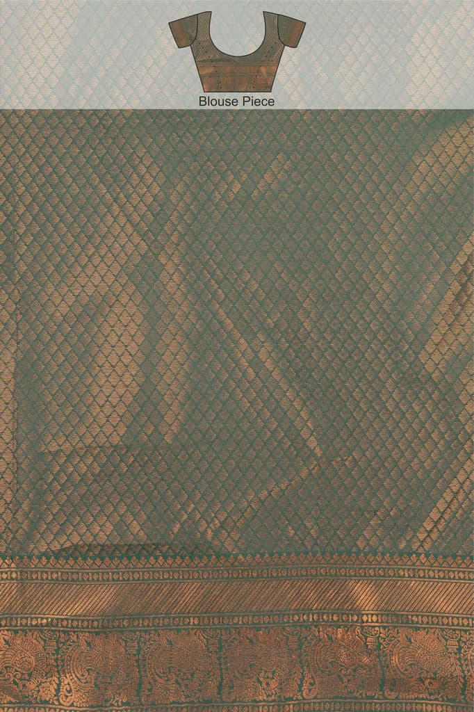 Mimosa Women's Woven Design Kanjivaram Style Art Silk Saree With Blouse Piece : SA00001778PCFREE — photo 8