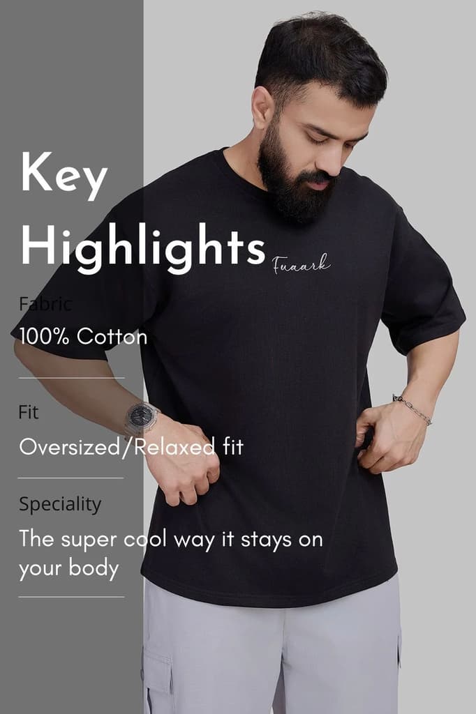 Bold Oversized T-shirt Black — photo 9