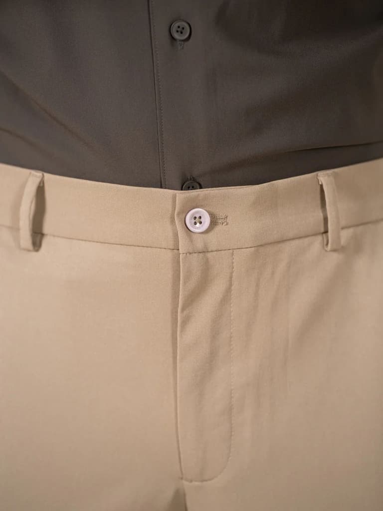 Uncommon Beige 247 Relaxed Fit Smart Formal Trousers — photo 7