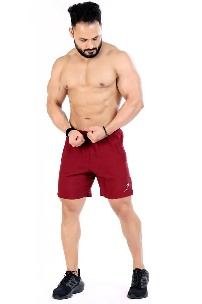 2 in 1 Compression Shorts Maroon — photo 2