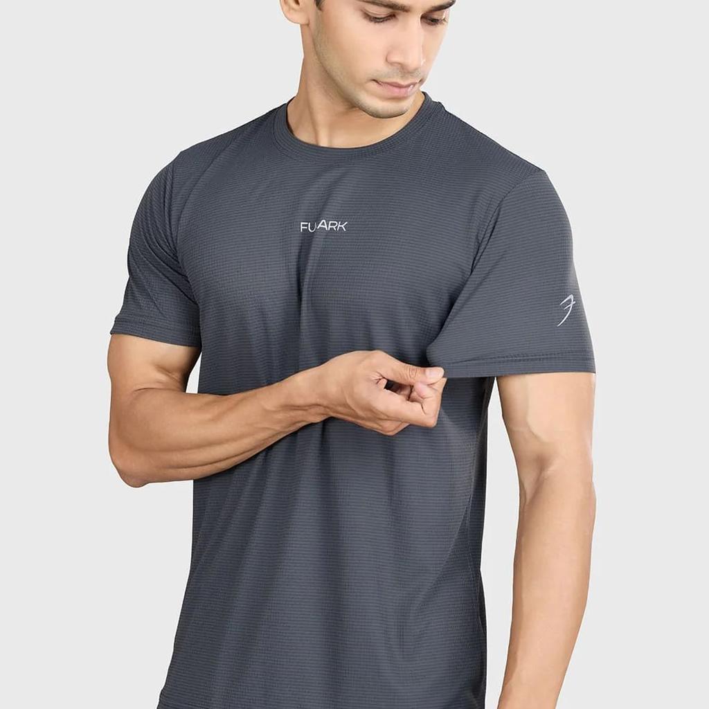 Checks Running T-shirt Grey
