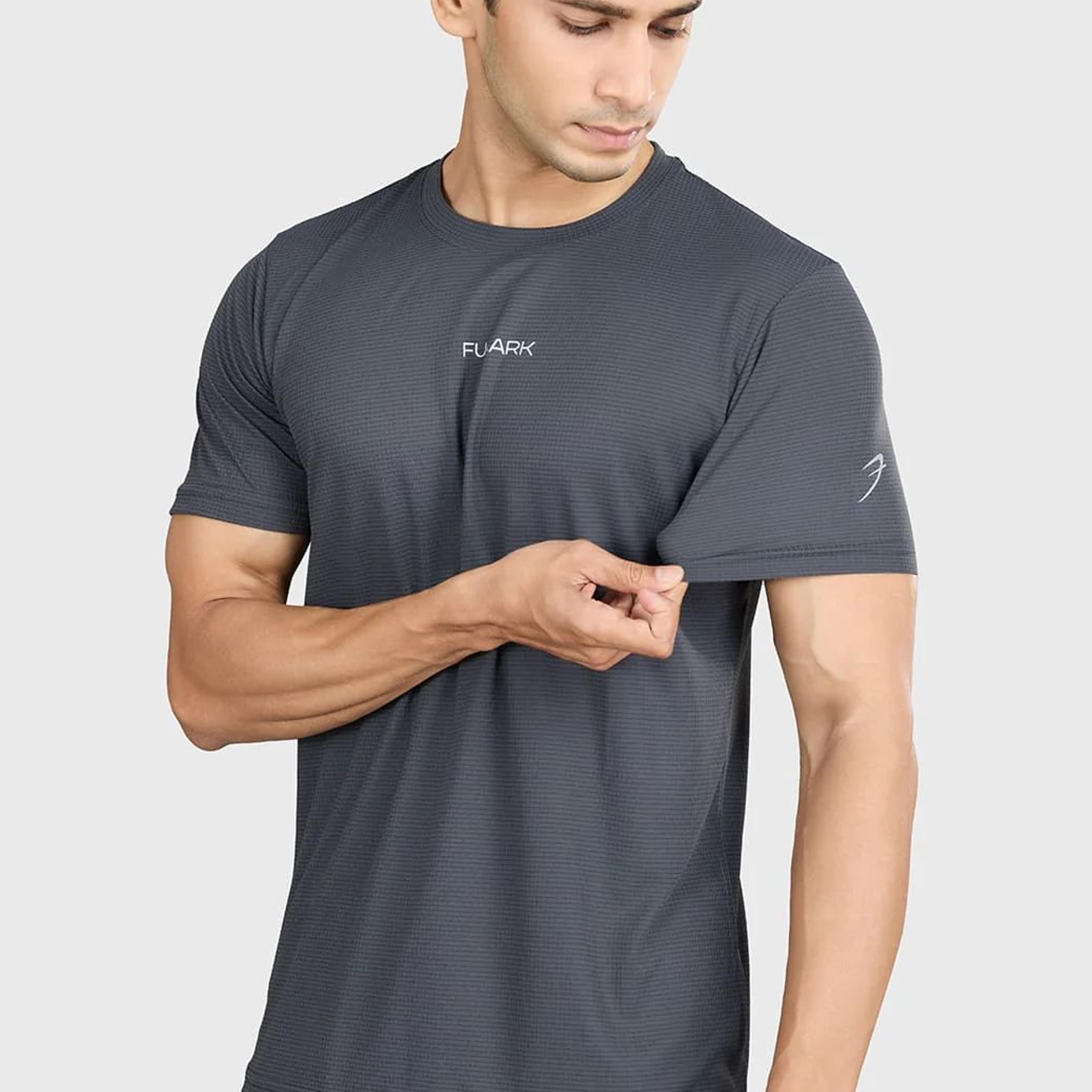 Checks Running T-shirt Grey
