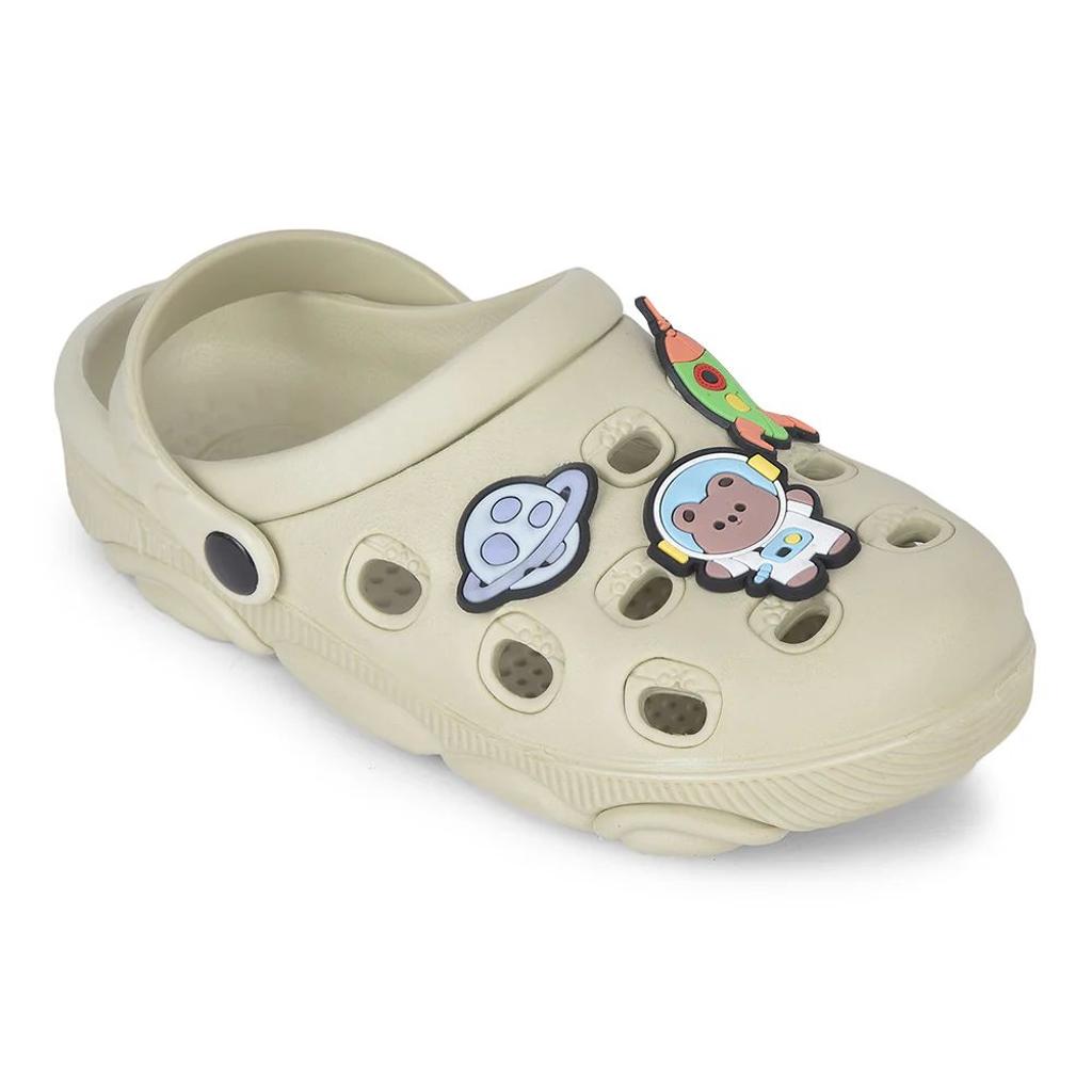 Lucy & Luke Beige Slingback Clogs For Kids LPMXT-K834 By Liberty