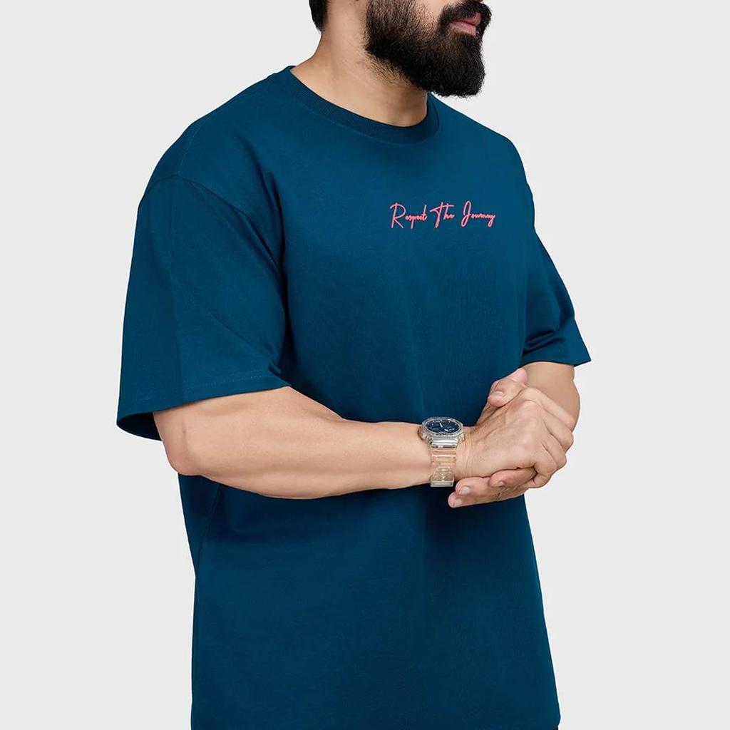 Respect The Journey Oversized T-shirt Teal