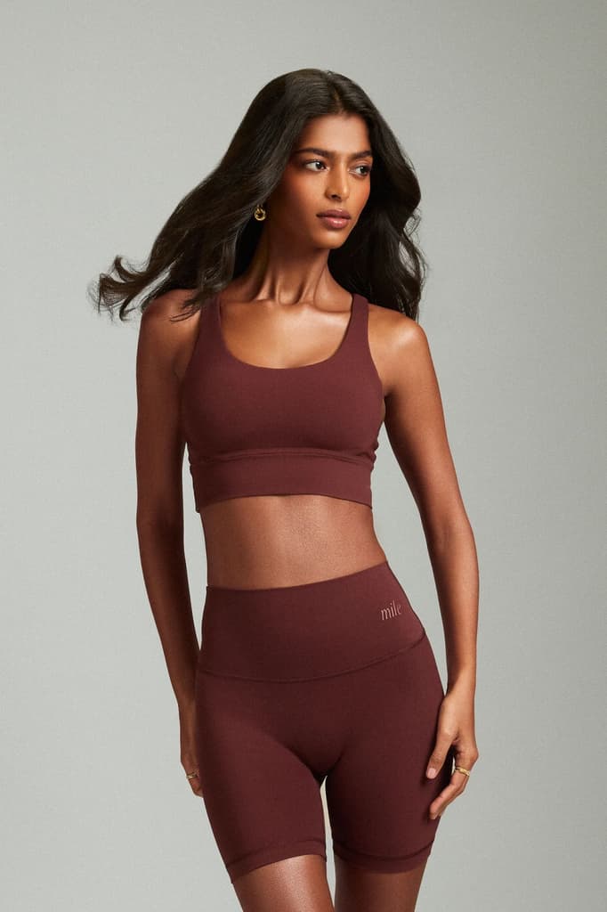 Maroon OnTheGo Cross Back Sports Bra — photo 4