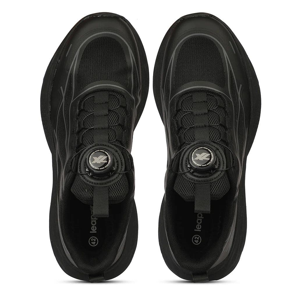 LEAP7X ZQ-WFM-03 Men's Twist & Go Black Sports Non lacing Walking Shoes for Men by Liberty — photo 7