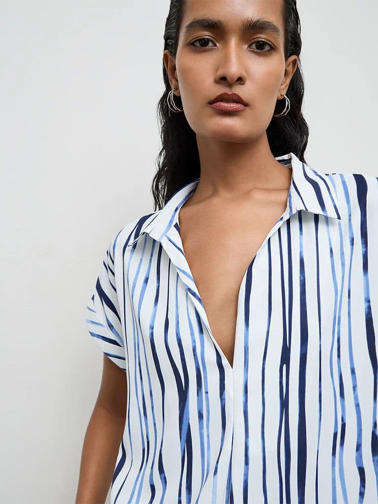 Wardrobe White Striped Blouse — photo 3