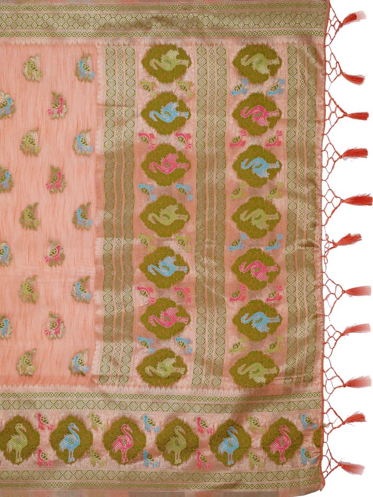 Mimosa Women's Woven Design Kanjivaram Style Art Silk Saree With Blouse Piece : SA00002067PCFREE — photo 7