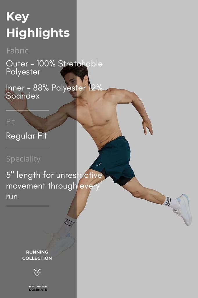 Hyper 5" Running Shorts Deep Green — photo 6